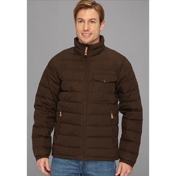 Fjallraven Ovik Lite Down Coat Men’s Medium Brown Warm Insulated G-1000 Puffer - Picture 2 of 5